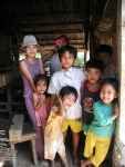The most beautiful children greet you in the Mekong delta